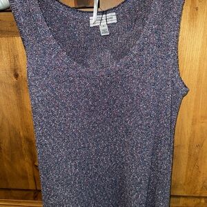 St. John Collection Women's Textured Tank Top - Purple Blend